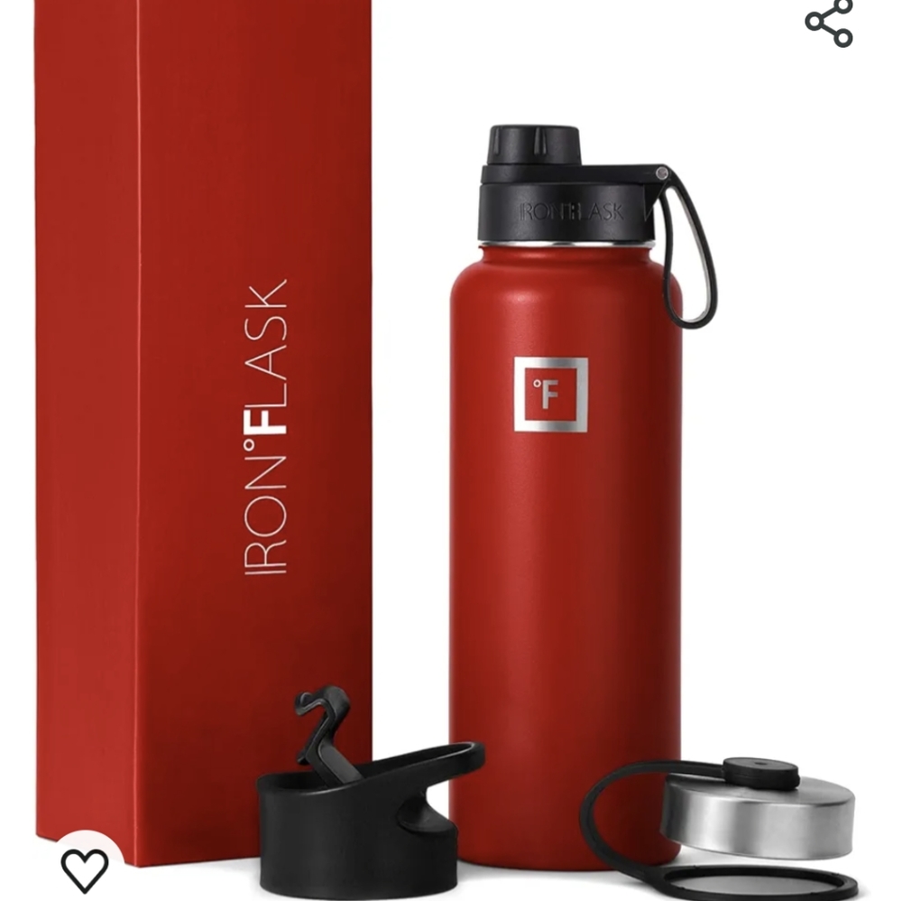 Iron Flask 32 ox 3 Lid Sports Water Bottle